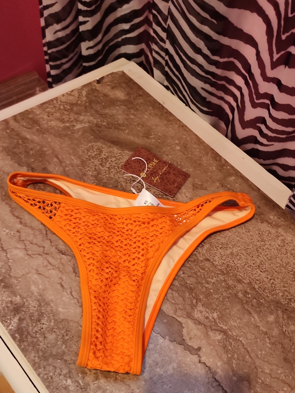 Cupshe Orange Crochet Bikini Bottom